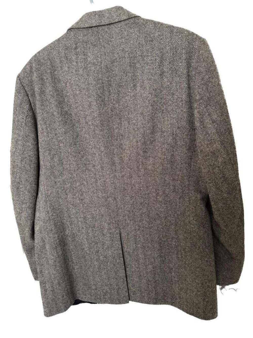 Deansgate Men's Herringbone Wool Sport Coat Blazer 44L - Picture 3 of 6